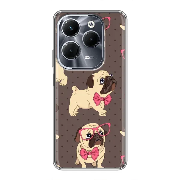 Чехол с рисунком «Собачки Мопсики» для Infinix Hot 40 Pro Чехол с рисунком «Собачки Мопсики» для Infinix Hot 40 Pro