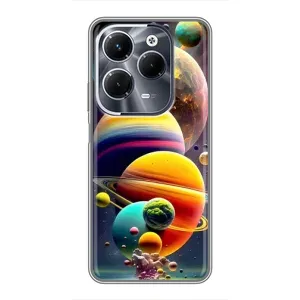 Чохол (ТПУ) з планетами на Infinix Hot 40 Pro (Сонячна система)