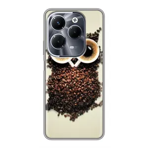 Чохли з принтом СОВИ для Infinix Hot 40 Pro (Сова з зерен кави)