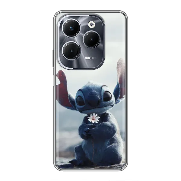 Чехол с рисунком «Стич с цветочком» для Infinix Hot 40 Pro Чехол с рисунком «Стич с цветочком» для Infinix Hot 40 Pro
