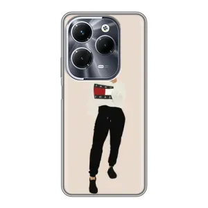 Силіконовый Чохол на Infinix Hot 40 Pro з картинкой Модных девушек (Стильна)