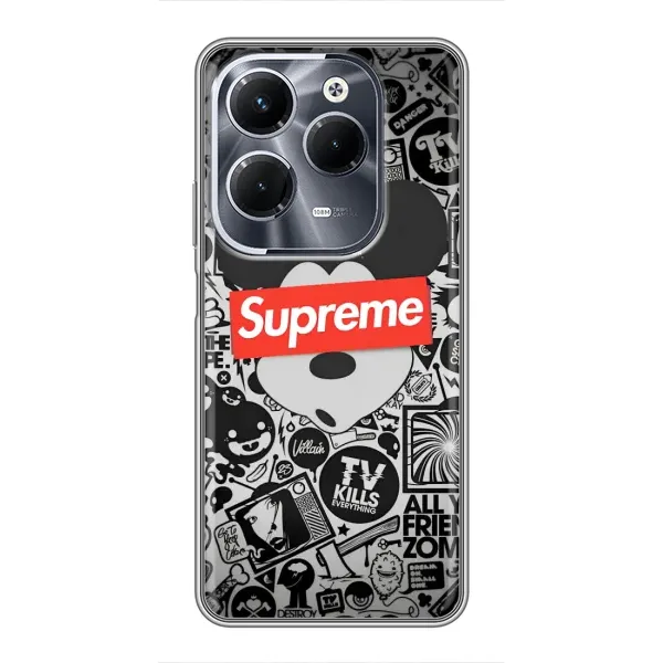 Чехол с рисунком «Supreme Маус» для Infinix Hot 40 Pro Чехол с рисунком «Supreme Маус» для Infinix Hot 40 Pro