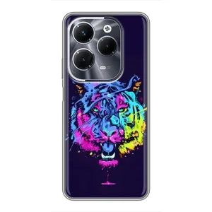 Силіконовий бампер з картинкою звірів для Infinix Hot 40 Pro (Тигр-Арт)