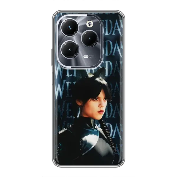 Чехол с рисунком «Уэнздей с ушками» для Infinix Hot 40 Pro Чехол с рисунком «Уэнздей с ушками» для Infinix Hot 40 Pro