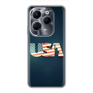 Чехол Флаг USA для Infinix Hot 40 Pro (USA)