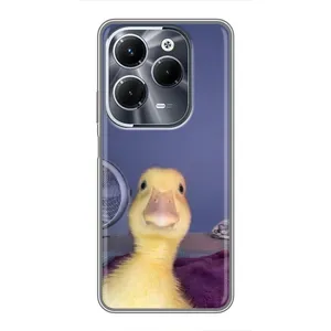 Бампер с принтом Мемы для Infinix Hot 40 Pro (Утка)