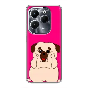 Чохол (ТПУ) Милі песики для Infinix Hot 40 Pro (Веселий Мопсік)