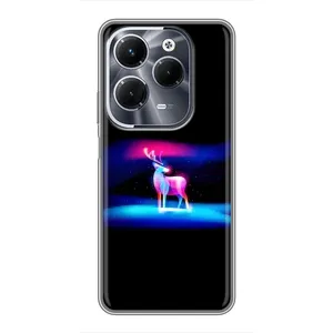 Силіконовий бампер з картинкою звірів для Infinix Hot 40 Pro (Яскравий олень)