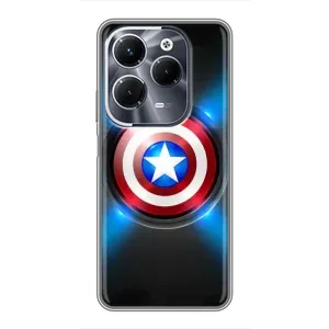 Чехол с Щитом Капитана Америки на Infinix Hot 40 Pro (Яркий Щит Капитана)