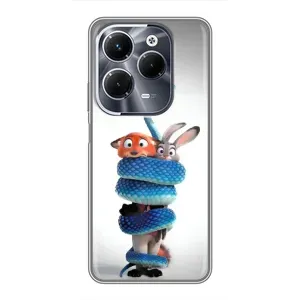 Силиконовый чехол с принтом Зоотрополіс для Infinix Hot 40 Pro (Змея Зоо)
