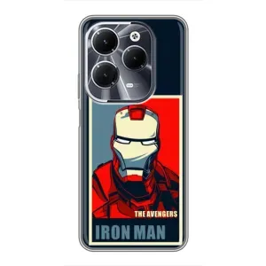 Чехол Супергерой Железный человек на Infinix Hot 40 (Art Iron man)