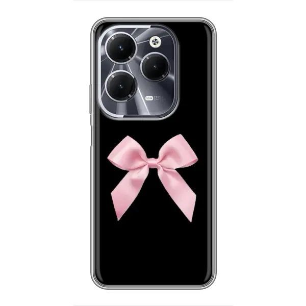 Чехол с рисунком «Бант на черном» для Infinix Hot 40 Чехол с рисунком «Бант на черном» для Infinix Hot 40