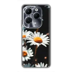 Чохол з ромашками на Infinix Hot 40 (Білі ромашки)