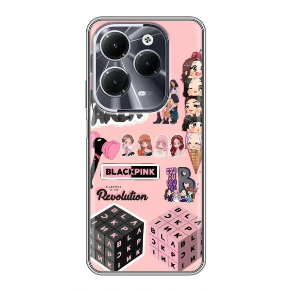 Чехол с рисунком «BLACK PINK коллаж» для Infinix Hot 40 Чехол с рисунком «BLACK PINK коллаж» для Infinix Hot 40