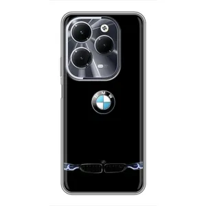 Силіконовий бампер з картинкою машини на Infinix Hot 40 (Чорний BMW)