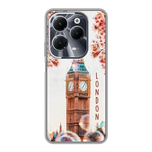 Чехол с рисунком «Часы Лондон» для Infinix Hot 40 Чехол с рисунком «Часы Лондон» для Infinix Hot 40
