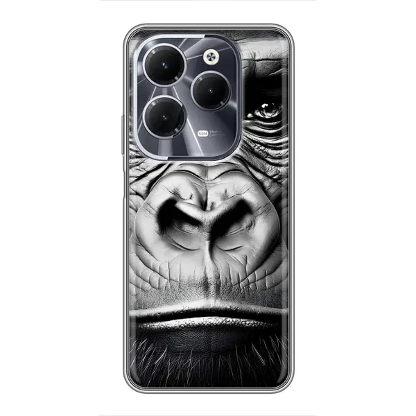 Чехол с рисунком «Черная обезьяна» для Infinix Hot 40 Чехол с рисунком «Черная обезьяна» для Infinix Hot 40