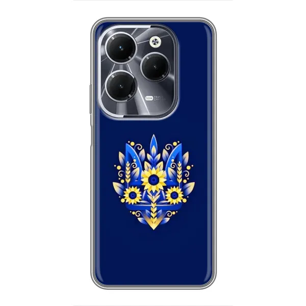 Чехол с рисунком «Цветущий Герб» для Infinix Hot 40