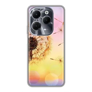 Силіконовий Чохол з кульбабками на Infinix Hot 40 (Квітка-кульбаба)