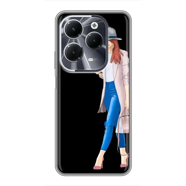 Чехол с рисунком «Девушка со смартфоном» для Infinix Hot 40 Чехол с рисунком «Девушка со смартфоном» для Infinix Hot 40