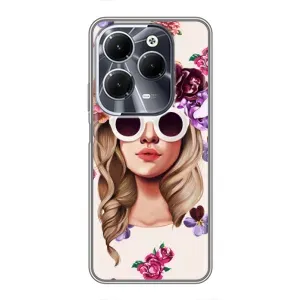 Чохол з картинкою Модні Дівчата Infinix Hot 40 (Дівчина в окулярах)
