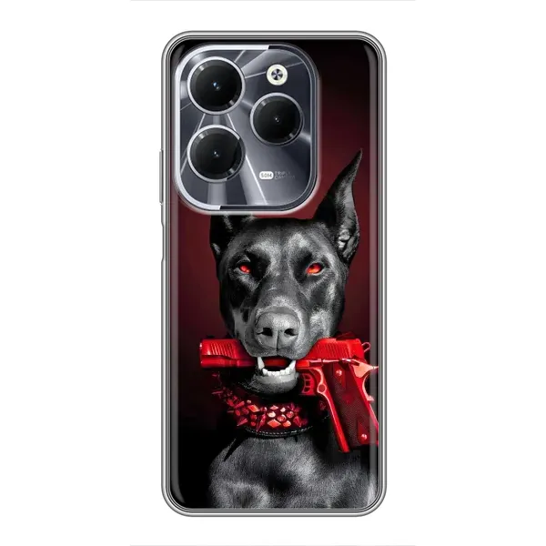 Чехол с рисунком «Доберман злой» для Infinix Hot 40 Чехол с рисунком «Доберман злой» для Infinix Hot 40