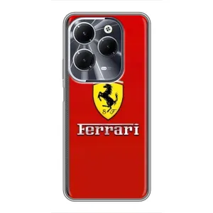Силіконовий бампер з картинкою машини на Infinix Hot 40 (Ferrari Logo)