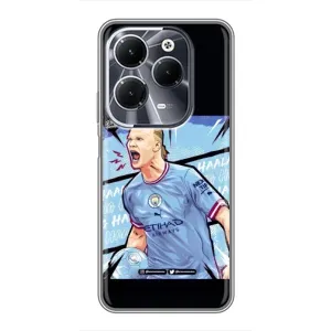 Чехлы с принтом для Infinix Hot 40 Футболист (гол Эрлинг Холланд)