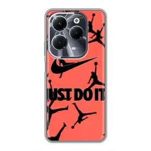 Силіконовый Чохол Nike Air Jordan на Інфінікс ХОТ 40 (Just Do It)