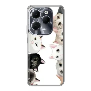Силиконовый чехол с котиком для Infinix Hot 40 (Коты)