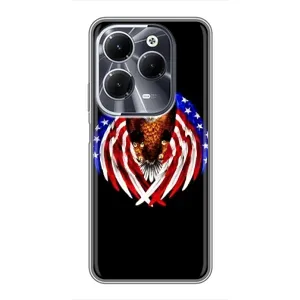 Чохол Прапор USA для Infinix Hot 40 (Крила США)