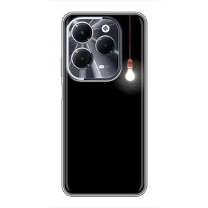 Чохол з картинками на чорному фоні для Infinix Hot 40 (Лампочка)