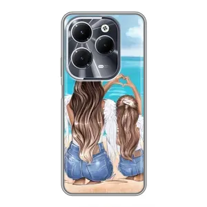 Чехлы для МАМЫ на Infinix Hot 40 (Мама и дочь)