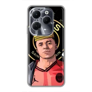 Чехол (TPU) с Футболистом на Infinix Hot 40 (Mbappe King)