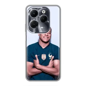 Чехол (TPU) с Футболистом на Infinix Hot 40 (Мбаппешичка)