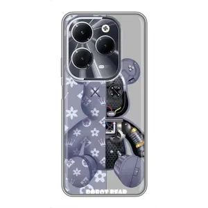Силіконовий чохол для Infinix Hot 40 (Ведмідь Louis Vuitton)