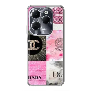 Чохол (Dior, Prada, YSL, Chanel) для Infinix Hot 40 (Модніца)
