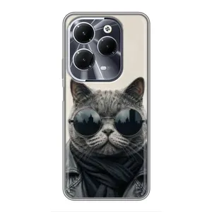 Чехол на тематику: Коты для Infinix Hot 40 (Модный кот)