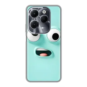 Силиконовые Чехлы (смешные стикеры) для Infinix Hot 40 (Забавное мятное лицо)