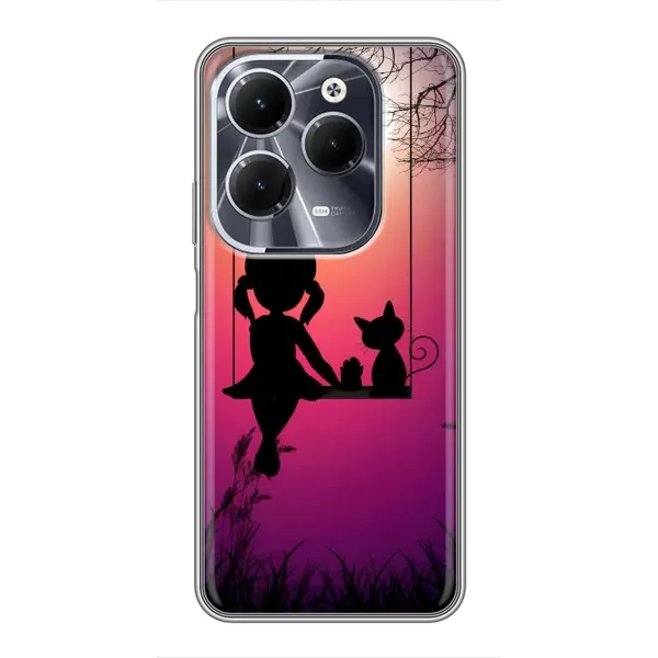 Чехол с рисунком «На качели» для Infinix Hot 40 Чехол с рисунком «На качели» для Infinix Hot 40