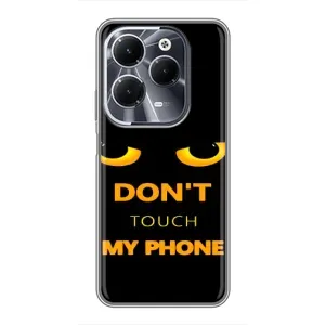 Чехол с Прикольным принтом на Infinix Hot 40 (Не трогай мой телефон)