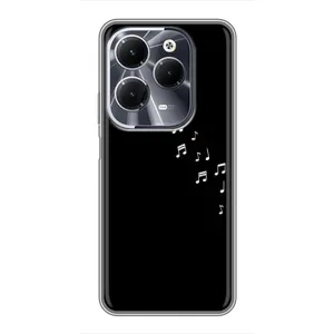 Чохол з картинками на чорному фоні для Infinix Hot 40 (Ноти)
