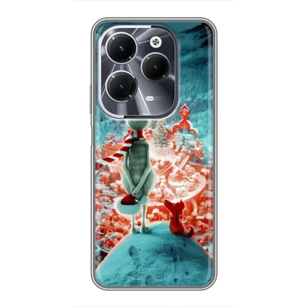 Чехол с рисунком «Новогодний Гринч» для Infinix Hot 40 Чехол с рисунком «Новогодний Гринч» для Infinix Hot 40