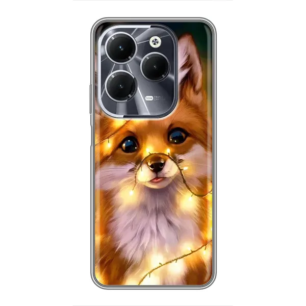 Чехол с рисунком «Новогодний лисенок» для Infinix Hot 40 Чехол с рисунком «Новогодний лисенок» для Infinix Hot 40