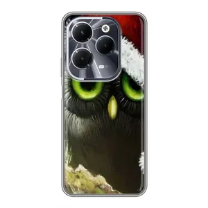 Чехлы с принтом СОВЫ для Infinix Hot 40 (Новогодняя Сова)
