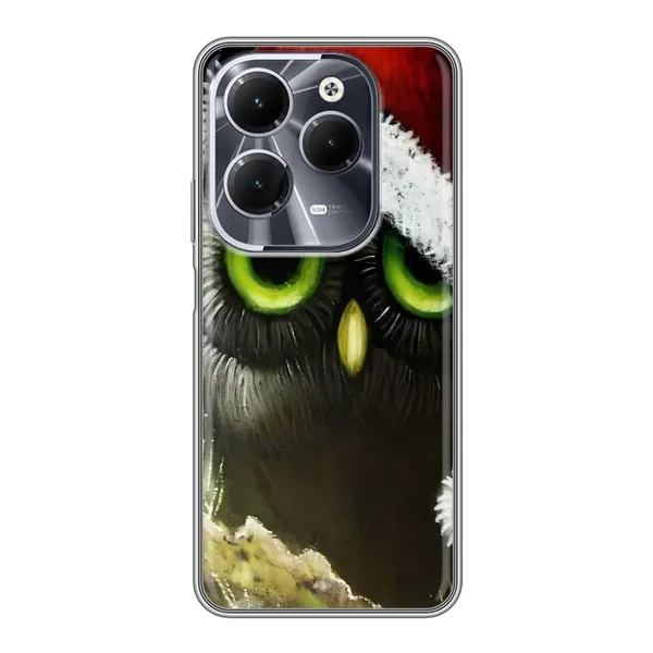 Чехол с рисунком «Новогодняя Сова» для Infinix Hot 40 Чехол с рисунком «Новогодняя Сова» для Infinix Hot 40