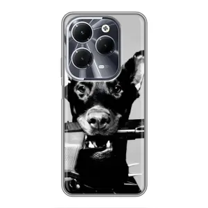 Чехол ДОБЕРМАН для Infinix Hot 40 (Опасный доберман)