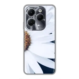 Чохол з ромашками на Infinix Hot 40 (Пів ромашки)