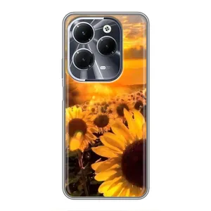 Чохол з Квітами для Infinix Hot 40 (поле соняшників)