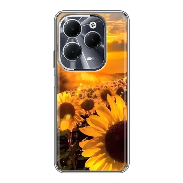Чехол с рисунком «поле подсолнухов» для Infinix Hot 40